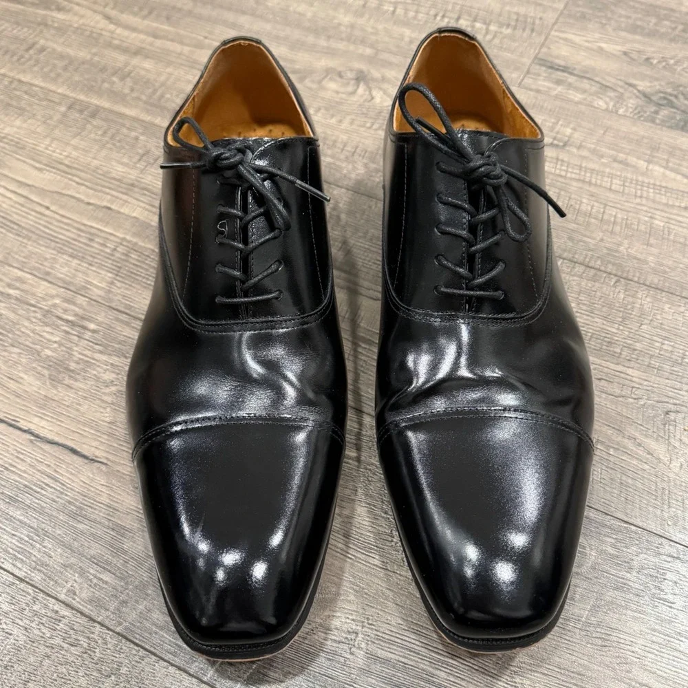 Florsheim Castellano Cap Toe Oxford Black Leather Dress Shoes 11528-001 Mens 14